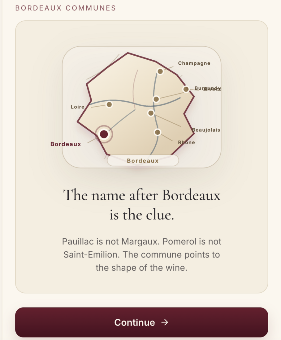 A Grape Atlas lesson: the Bordeaux communes, with a map of France's wine regions