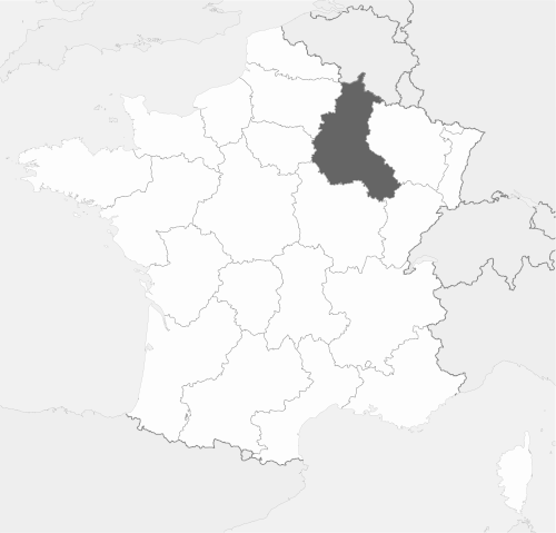 Map of France showing Champagne